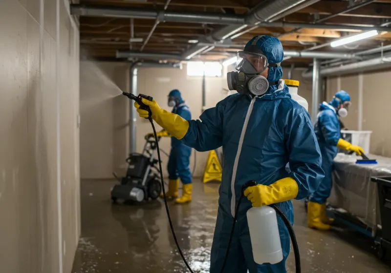 Basement Sanitization and Antimicrobial Treatment process in Roselawn, IN