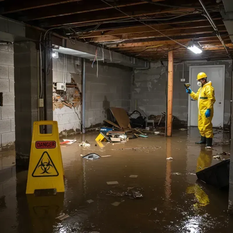 Flooded Basement Electrical Hazard in Roselawn, IN Property